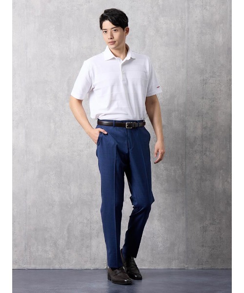 Perfect Suit FActory（パーフェクトスーツファクトリー）の「軽量＆清涼パンツ　トロピカル生地・高通気　凄脚（すごあし）シリーズ　ピンヘッド柄　ブラウン/ブルー/ネイビー（スラックス・メンズ・ネイビー/ブラウン/ブルー・91/85/94/82/76/73/88/79）」の22枚目の写真