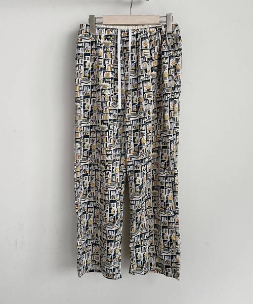 【セール】SF:denicher デニシェ 40ブロード Bookshelfプリント イージーパンツ（その他パンツ）｜vent blanc（ヴァンブラン）