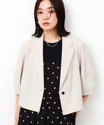 OPAQUE.CLIP | ショートテーラードジャケット【洗濯機洗い可】(テーラードジャケット)