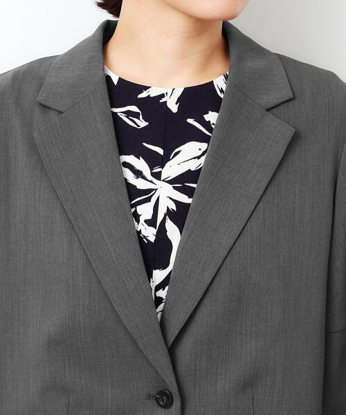 OPAQUE.CLIP（オペークドットクリップ）の「◆ショートテーラードジャケット【洗濯機洗い可】（テーラードジャケット・レディース・ダークグレー/ライトベージュ・40/38/42）」の14枚目の写真