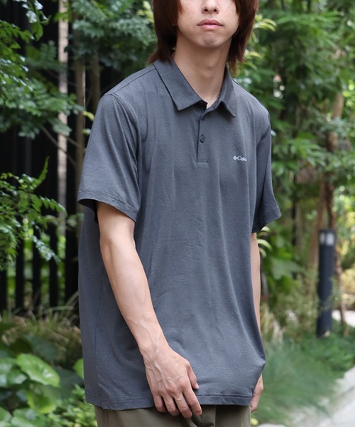 Columbia(コロンビア)の「【Columbia/コロンビア】Tech Trail Polo/テック トレイル ショートスリーブポロシャツ(ポロシャツ・メンズ・チャコール/グレー/ホワイト/ネイビー・S/M/L/XL)」の3枚目の写真