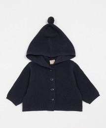 フードつきカーディガン