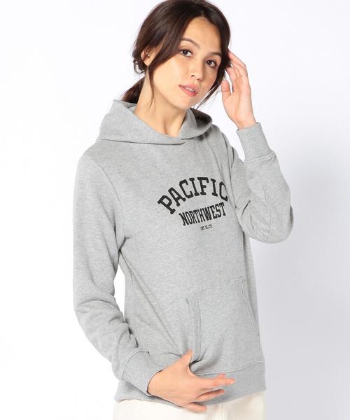 coen（コーエン）の「起毛裏毛ロゴプリントパーカー（パーカー・レディース・ブラック/グレー/ロイヤルブルー・MEDIUM/LARGE）」の2枚目の写真