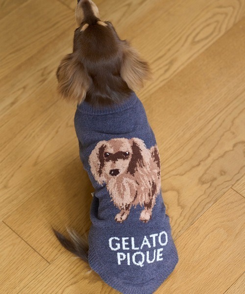 ジェラートピケ ダックス ジャガードノースリーブプルオーバー L 2枚セット ジェラートピケ gelato pique 【CAT&DOG】ダックスフンド