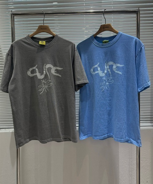 BY ATTENTION(バイアテンション)の「BIG SALE開催中!【BY ATTENTION】 フラワー プリント ピグメント 半袖 Tシャツ / ユニセックス(Tシャツ/カットソー・メンズ・ダークグレー/ブルー・FREE)」の13枚目の写真