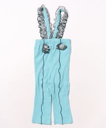 CALMIA | チュールフリルストラップリブパンツ(その他パンツ)