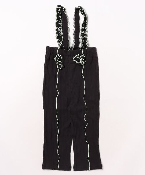 CALMIA(カルミア)の「チュールフリルストラップリブパンツ(その他パンツ・キッズ・レッド/ブラック/ライトブルー/グレー・80/90/100/110/120)」の2枚目の写真