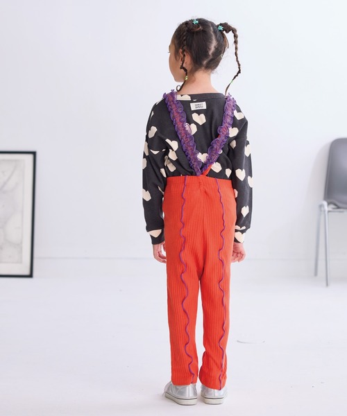 CALMIA(カルミア)の「チュールフリルストラップリブパンツ(その他パンツ・キッズ・レッド/ブラック/ライトブルー/グレー・80/90/100/110/120)」の11枚目の写真