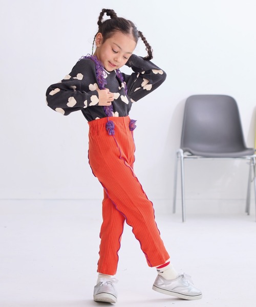 CALMIA(カルミア)の「チュールフリルストラップリブパンツ(その他パンツ・キッズ・レッド/ブラック/ライトブルー/グレー・80/90/100/110/120)」の12枚目の写真