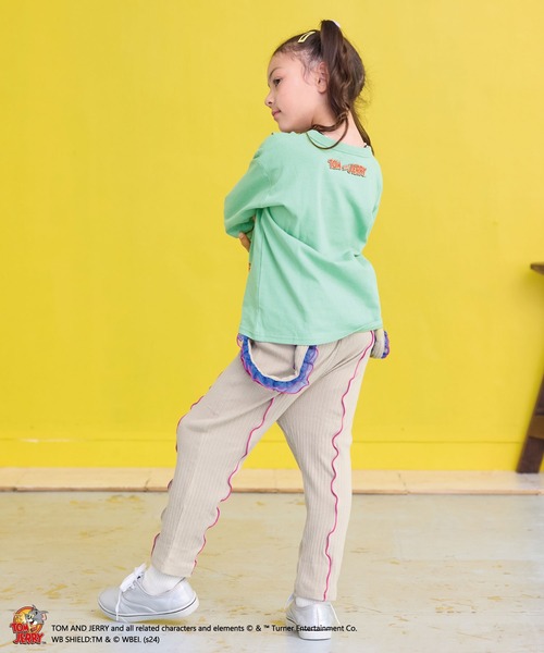 CALMIA(カルミア)の「チュールフリルストラップリブパンツ(その他パンツ・キッズ・レッド/ブラック/ライトブルー/グレー・80/90/100/110/120)」の13枚目の写真