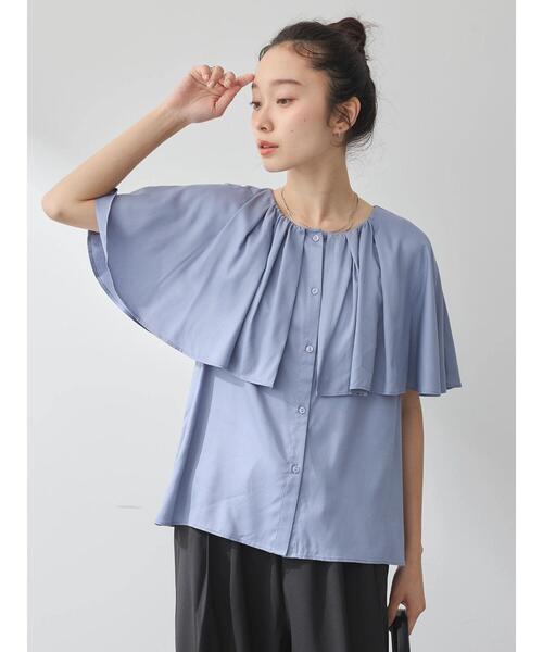 セール】ケープカラーブラウス（シャツ/ブラウス）｜earth  