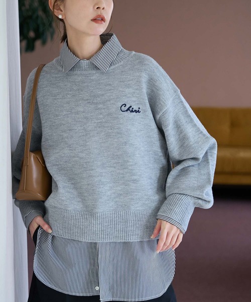 ROPE' PICNIC（ロペピクニック）の「シルク混２WAYシャツ（シャツ/ブラウス・レディース・ブラック/ネイビー/ブルー・38）」の11枚目の写真