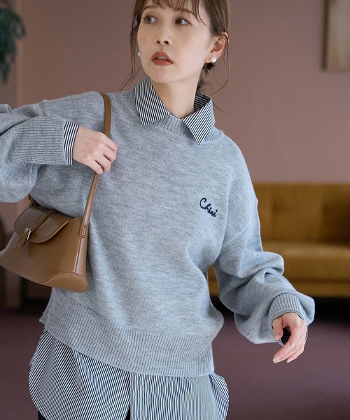 ROPE' PICNIC（ロペピクニック）の「シルク混２WAYシャツ（シャツ/ブラウス・レディース・ブラック/ネイビー/ブルー・38）」の12枚目の写真