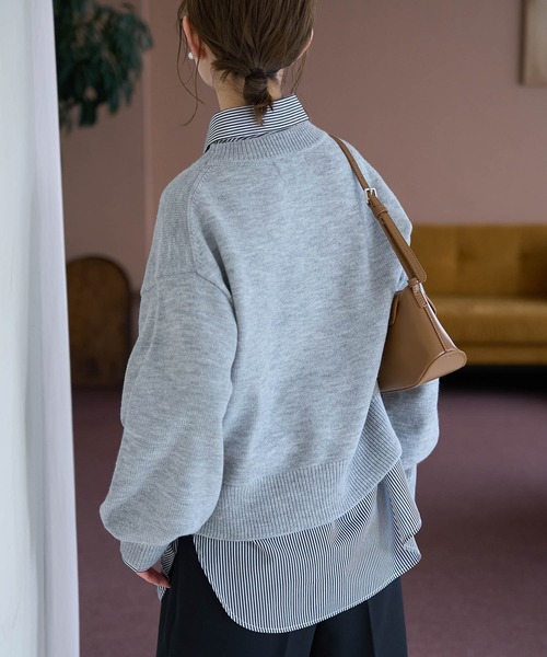 ROPE' PICNIC（ロペピクニック）の「シルク混２WAYシャツ（シャツ/ブラウス・レディース・ブラック/ネイビー/ブルー・38）」の13枚目の写真