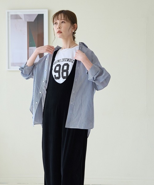 ROPE' PICNIC（ロペピクニック）の「シルク混２WAYシャツ（シャツ/ブラウス・レディース・ブラック/ネイビー/ブルー・38）」の15枚目の写真