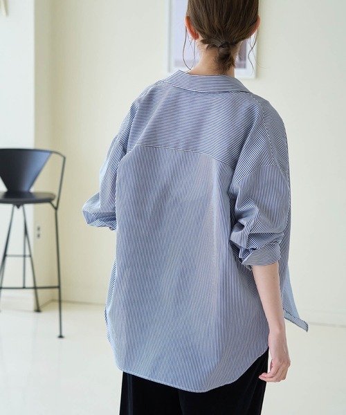 ROPE' PICNIC（ロペピクニック）の「シルク混２WAYシャツ（シャツ/ブラウス・レディース・ブラック/ネイビー/ブルー・38）」の17枚目の写真