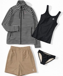 FILA | ラッシュガード付き・タンキニデザイン4点セット水着(水着)
