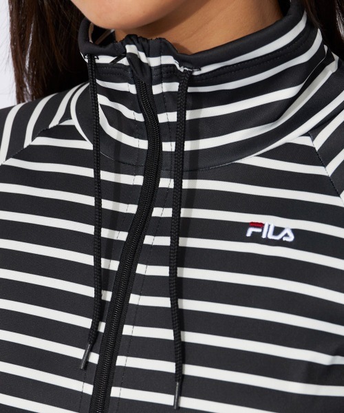 FILA(フィラ)の「ラッシュガード付き・タンキニデザイン4点セット水着(水着・レディース・グリーン/ピンク/ブラック/グレー・7号/11号/9号/13号)」の8枚目の写真