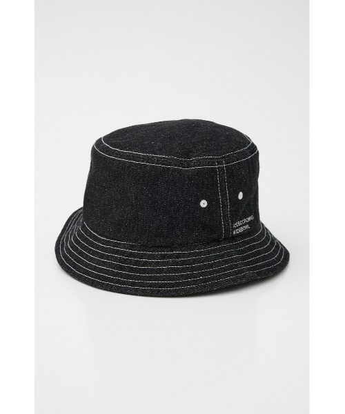 RODEO CROWNS WIDE BOWL（ロデオクラウンズワイドボウル）の「washed-denim bucket HAT（ハット・メンズ・ブラック/ネイビー・FREE）」の2枚目の写真