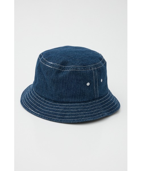 RODEO CROWNS WIDE BOWL（ロデオクラウンズワイドボウル）の「washed-denim bucket HAT（ハット・メンズ・ブラック/ネイビー・FREE）」の4枚目の写真
