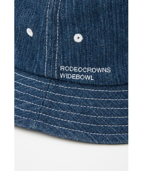 RODEO CROWNS WIDE BOWL（ロデオクラウンズワイドボウル）の「washed-denim bucket HAT（ハット・メンズ・ブラック/ネイビー・FREE）」の7枚目の写真