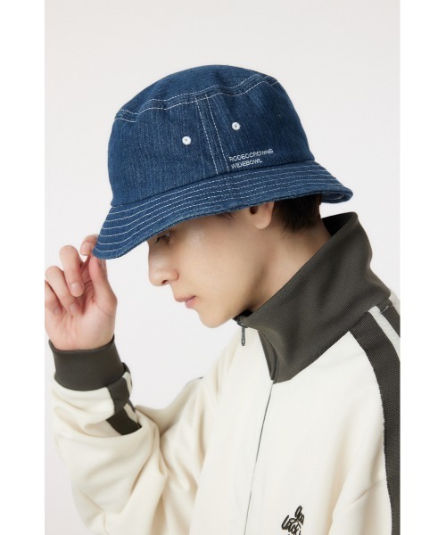 RODEO CROWNS WIDE BOWL（ロデオクラウンズワイドボウル）の「washed-denim bucket HAT（ハット・メンズ・ブラック/ネイビー・FREE）」の10枚目の写真