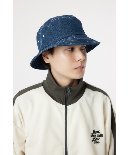 RODEO CROWNS WIDE BOWL（ロデオクラウンズワイドボウル）の「washed-denim bucket HAT（ハット・メンズ・ブラック/ネイビー・FREE）」の9枚目の写真