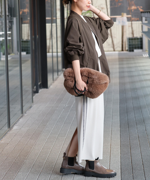 JOURNAL STANDARD relume（ジャーナルスタンダード　レリューム）の「《追加3》ウォッシャブルナイロンタッサーMA-1（MA-1・レディース・カーキ/ブラウン/ベージュ/ネイビー・FREE）」の10枚目の写真