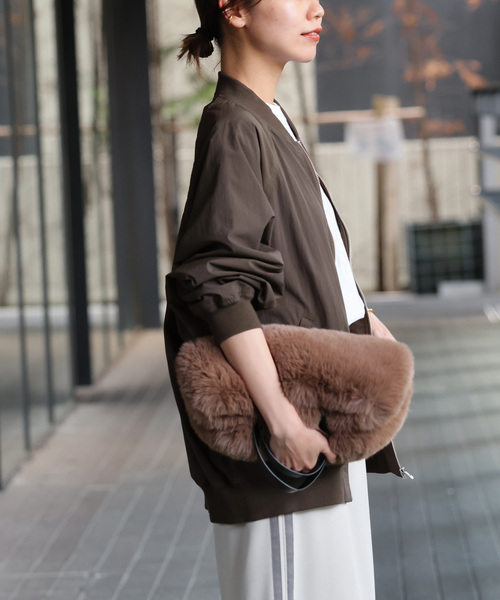 JOURNAL STANDARD relume（ジャーナルスタンダード　レリューム）の「《追加3》ウォッシャブルナイロンタッサーMA-1（MA-1・レディース・カーキ/ブラウン/ベージュ/ネイビー・FREE）」の6枚目の写真