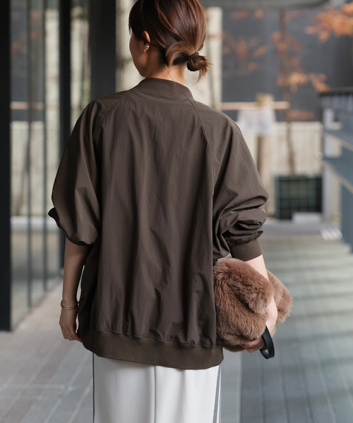 JOURNAL STANDARD relume（ジャーナルスタンダード　レリューム）の「《追加3》ウォッシャブルナイロンタッサーMA-1（MA-1・レディース・カーキ/ブラウン/ベージュ/ネイビー・FREE）」の5枚目の写真