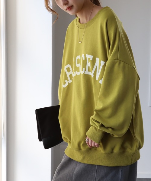 HUG.U(ハグユー)の「カレッジロゴスウェット(スウェット・レディース・グレー/グリーン/ホワイト/マスタード・FREE)」の19枚目の写真