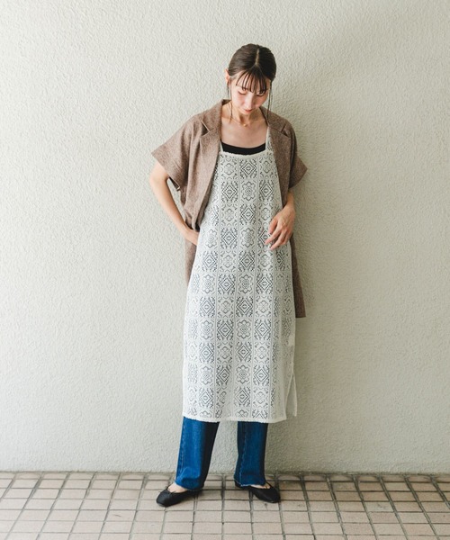 ITEMS URBANRESEARCH(アイテムズ アーバンリサーチ)の「レースレイヤードワンピース(ワンピース・レディース・ホワイト・FREE)」の5枚目の写真