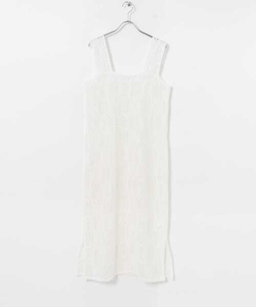 ITEMS URBANRESEARCH(アイテムズ アーバンリサーチ)の「レースレイヤードワンピース(ワンピース・レディース・ホワイト・FREE)」の6枚目の写真