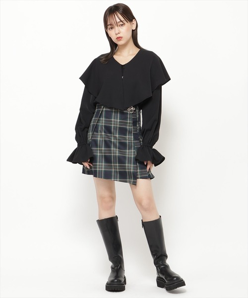 REDYAZEL(レディアゼル)の「2wayビッグカラーブラウス(シャツ/ブラウス・レディース・ブラウン/オフホワイト/ブラック・FREE)」の8枚目の写真