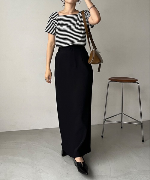 CAPRICIEUX LE'MAGE(カプリシューレマージュ)の「ミニ袖スクエアネックTシャツ(Tシャツ/カットソー・レディース・ブラック系その他/ブラック/ホワイト/ブラウン・FREE)」の14枚目の写真