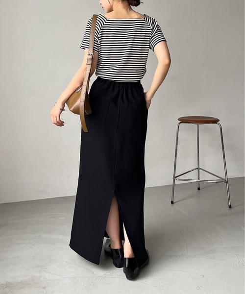 CAPRICIEUX LE'MAGE(カプリシューレマージュ)の「ミニ袖スクエアネックTシャツ(Tシャツ/カットソー・レディース・ブラック系その他/ブラック/ホワイト/ブラウン・FREE)」の20枚目の写真