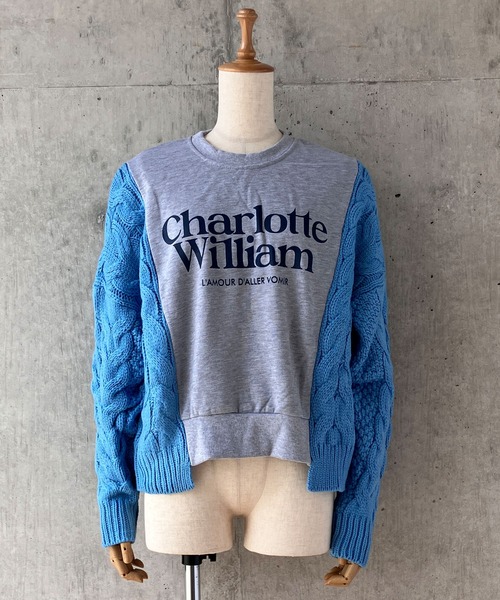 meJane(ミージェーン)の「ニットドッキング ロゴスウェットトレーナー(スウェット・レディース・ブラック/グレー/ブルー・FREE)」の14枚目の写真