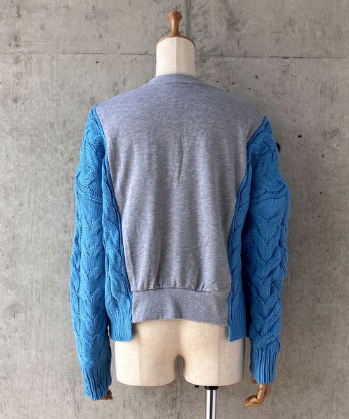 meJane(ミージェーン)の「ニットドッキング ロゴスウェットトレーナー(スウェット・レディース・ブラック/グレー/ブルー・FREE)」の16枚目の写真