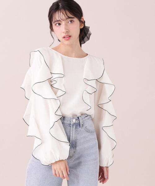 お値下♡ジルスチュアート ブラウス 楽天市場】【SALE／50%OFF】ワントーンフラワーブラウス JILL by