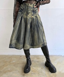 Jewelobe | ピンタックプリーツミドルデニムスカート(デニムスカート)