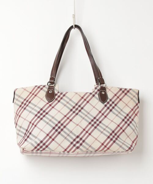 バーバリー BURBERRY 大型 大容量 チェック コットン トートバッグ バーバリー BURBERRY 大型 大容量 チェック コットン トートバッグ