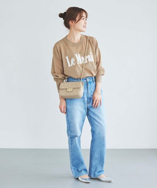 le.coeur blanc(ルクールブラン)の「シアー刺繍ロゴニット(ニット/セーター・レディース・ベージュ/ライトグレー/ブラック・38)」の7枚目の写真