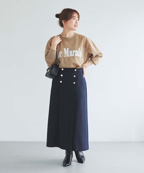 le.coeur blanc(ルクールブラン)の「シアー刺繍ロゴニット(ニット/セーター・レディース・ベージュ/ライトグレー/ブラック・38)」の8枚目の写真