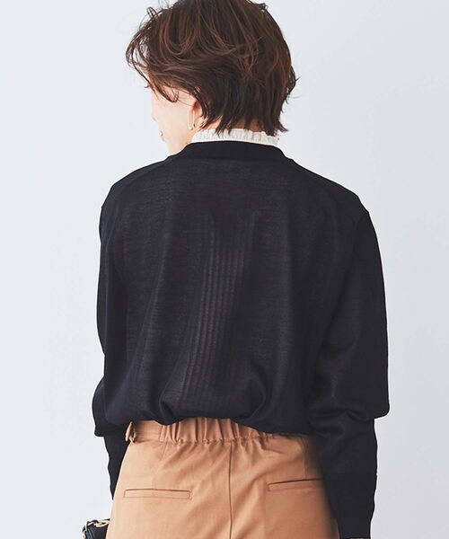 le.coeur blanc(ルクールブラン)の「シアー刺繍ロゴニット(ニット/セーター・レディース・ベージュ/ライトグレー/ブラック・38)」の17枚目の写真