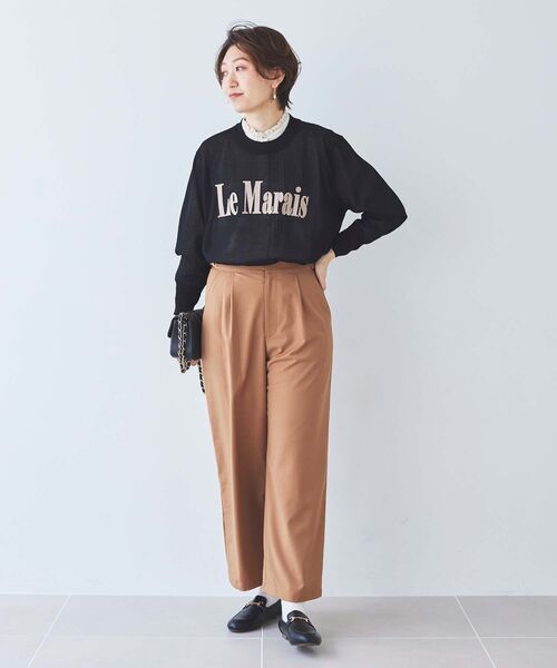 le.coeur blanc(ルクールブラン)の「シアー刺繍ロゴニット(ニット/セーター・レディース・ベージュ/ライトグレー/ブラック・38)」の18枚目の写真