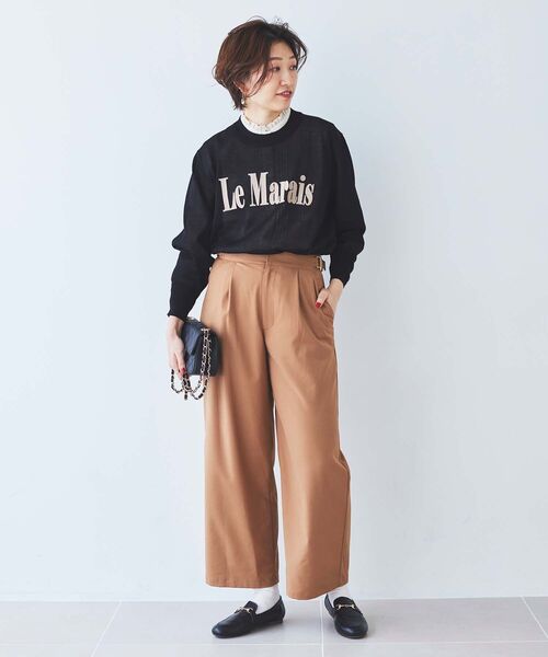 le.coeur blanc(ルクールブラン)の「シアー刺繍ロゴニット(ニット/セーター・レディース・ベージュ/ライトグレー/ブラック・38)」の19枚目の写真