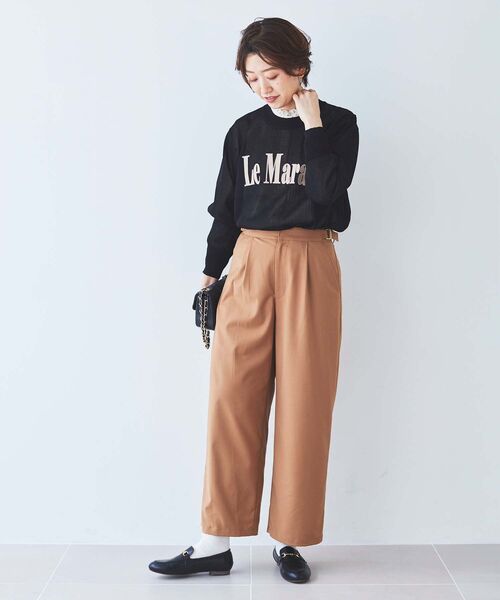 le.coeur blanc(ルクールブラン)の「シアー刺繍ロゴニット(ニット/セーター・レディース・ベージュ/ライトグレー/ブラック・38)」の20枚目の写真