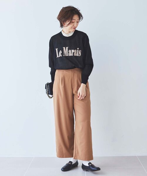 le.coeur blanc(ルクールブラン)の「シアー刺繍ロゴニット(ニット/セーター・レディース・ベージュ/ライトグレー/ブラック・38)」の22枚目の写真