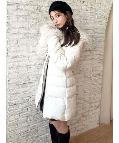 RESEXXY（リゼクシー）の「ファーベレー帽（ハンチング/ベレー帽・レディース・レッド/ホワイト/ブラック・FREE）」の4枚目の写真