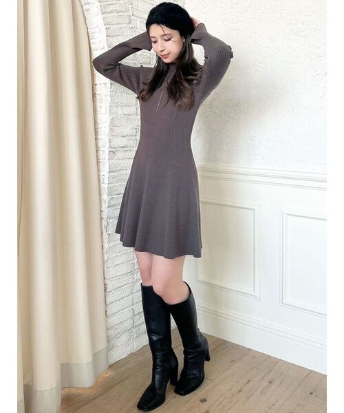 RESEXXY（リゼクシー）の「ファーベレー帽（ハンチング/ベレー帽・レディース・レッド/ホワイト/ブラック・FREE）」の5枚目の写真